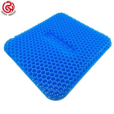 China Breathable Durable Soft Gel Pad Double Layer Egg Gel Cushion Gel Pad With Non-slip Cover For Decompression for sale