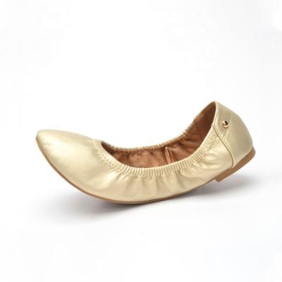 China Round fashion ladies comfortable women's casual shoes daily wear foldable flats for wedding and party for sale