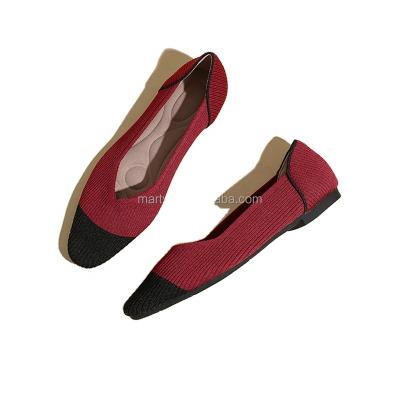 China Flat 2022 New Beautiful And Delicate Mesh Casual Shoes Knitted Flat Women's Shoes for sale