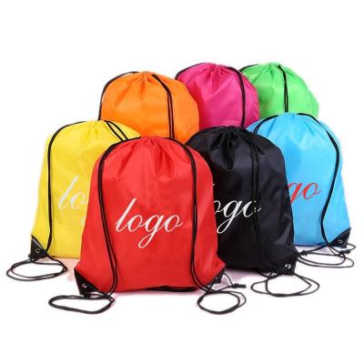 China Cheap Gym Sports Drawstring Polyester Drawstring Bag Handle Customized Draw String Bags Sports Drawstring Backpack Bag for sale