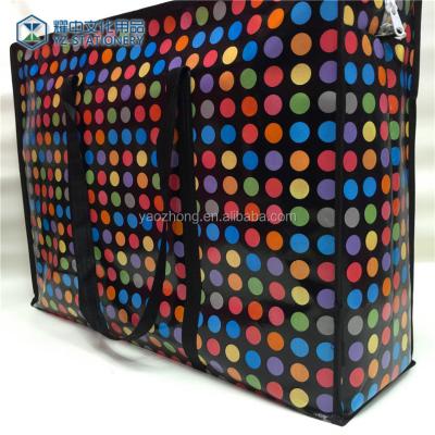 China Eco - friendly cheap custom shinning bright non woven tote bag with zipper for sale