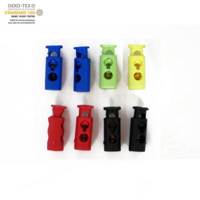 China Wholesale Adjustable Plastic Rope End Bag Nickel Free Cord Customize Plastic Spring Stopper for sale