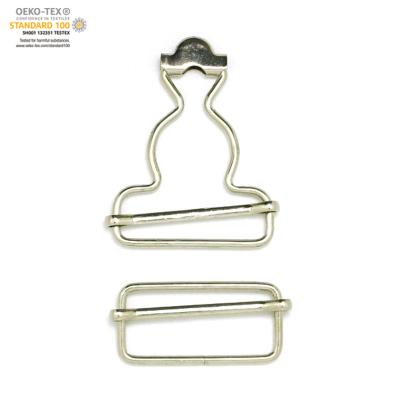 China Custom Adjustable Silver Metal Suspender Nickel Free Buckles for sale