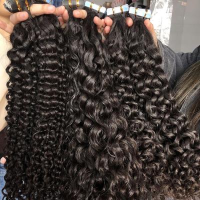 China Silky Straight Wave Tape In Cambodian Curly Wavy Straight 100% Virgin Hair Kinky Straight Hair Extensions In Hair Extensions for sale