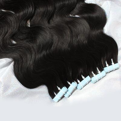 China Wholesale Invisible Silky Straight Hair Extension Tape Body Wave Invisible Tape In Hair Extensions 100% Virgin Hair for sale