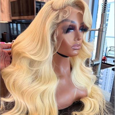 China Other Luxury 613 Transparent HD Lace Front Wig With Baby Hair Virgin Hair 613 Full Wigs Glueless HD Lace Wigs for sale