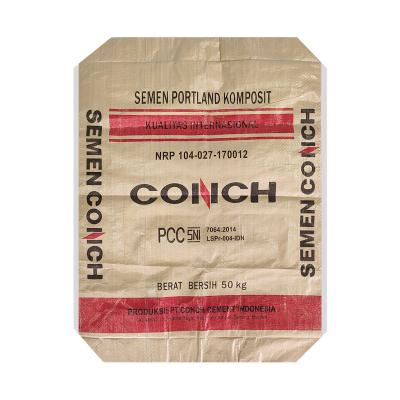 China 50kg Recyclable Big BOPP Laminated Custom PP Cement Sack Sack With Valve for sale