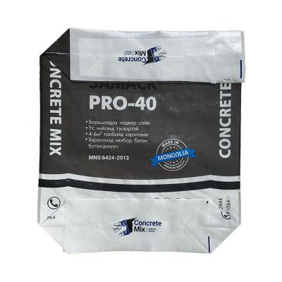 China Custom Recyclable Black Valve Cement Sack Empty Bag 25kg PP Cement Sack Empty Cement Sack for sale