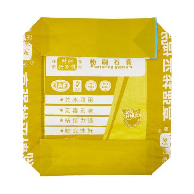 China Custom Block Bottom Valve Bag PP Valve Gypsum Powder 25kg Bag Recyclable for sale