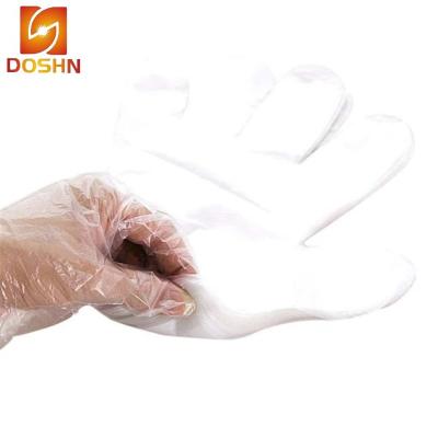 China Food Grade Non-Toxic Disposable Food Service PE Gloves Elastic Cleaning Gloves Cooking Kitchen Accessories for sale