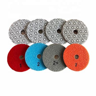 China Quartz Diamond 3 Step Flexible Polishing Pads For Quartz Marble Granite for sale