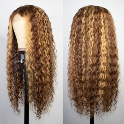 China Body Wave 200% HD Deep Wave 13x4 Lace Front Human Hair Highlight Wig Brazilian Raw Virgin With Closure 5x5 Baby Hair Color Women Wigs for sale