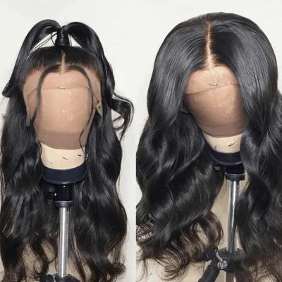 China Virgin HD 13x4 Body Wave Brazilian Raw Lace Front Wig For Black Women Pre Plucked 200 Density Human Hair 5x5 HD Lace Closure Wig for sale