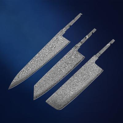 China High Quality Handmade Swiss Powder Damascus Embryo Sword Embryo Tea Needle Stocked Swedish Steel Straight Knife Small for sale