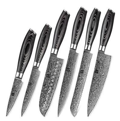 China Stocked 2022 Pcs Custom Kitchen Japanese Multifunction Damascus Chef Knife Cooking Steel Set Fleischmesser 6 Fish Carving Tuna Knives for sale