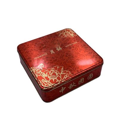 Cina Custom high quality moon cake packaging tin box metal square tin sealing box for moon cake in vendita