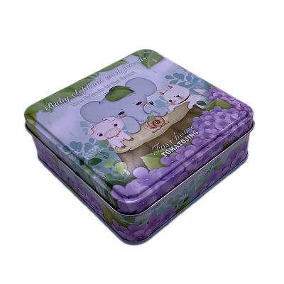 China Luxury Custom Recycled Materials Lunch Box Tin Box With Handle Tea Tin Box Made In Guangdong Factory for sale