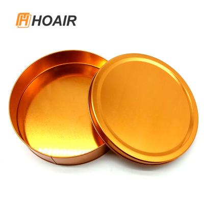 China Wholesale cheap cosmetic cosmetic tin box gold round metal tin box for cosmetic for sale