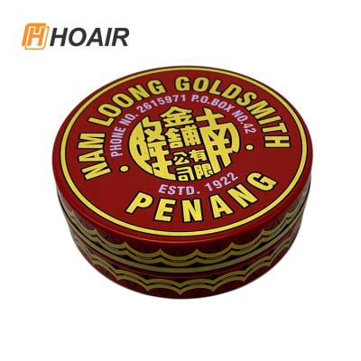 China Medicinal High Quality Custom Printing Round Saffron Spice Tin Box for sale