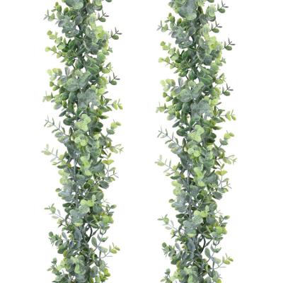 China HOT Home Decoration 6 Feet Eucalyptus Vines Garland Hanging Eucalyptus Greenery Leaves Vines Party Wedding Christmas Backdrop Artificial Plant for sale