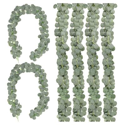 China Wedding Eucalyptus Garland Wholesale Artificial Plant Eucalyptus Garland Table Home Decoration Greenery Artificial Silk For Wedding Decor for sale