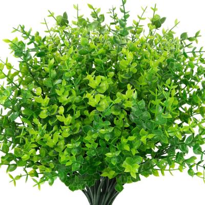 China Plastic Moroccan Plant Boxwood Shrubs Grass Stems, Artificial Plants Farmhouse Greenery Indoor Outdoor Decor for sale