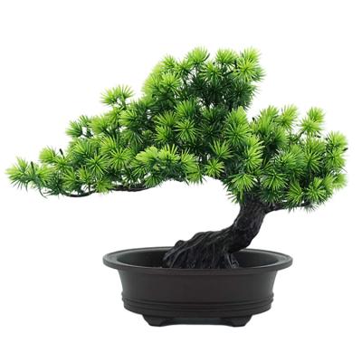 China Minimalist Home Indoor Artificial Faux Bonsai Tree Plants Bonsai Plants Desktop Decoration Japanese Pine Bonsai for sale