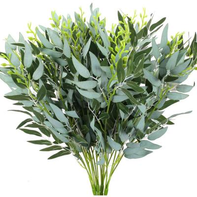 China Factory direct sale modern silk willow leaves wedding road guide layout factory artificial leaves for sale