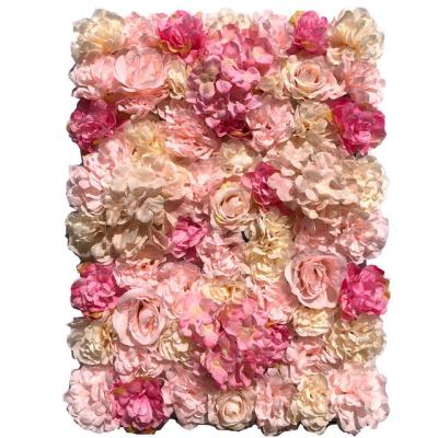 China Wedding Party Event Decoration Flower Mat Wall Artificial Silk Panel Rose Backdrop for DIY Centerpieces Layouts Party Home Decorations for sale