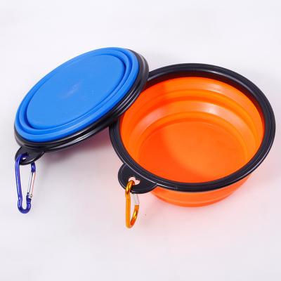 China Automatic Black Cat Dog Bowl Tableware Pet Supplies Portable Silicone Folding Frame Dog Bowl for sale