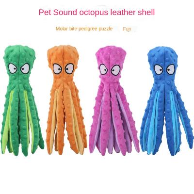 China New Pet Stuffed Toy Octopus Shell Dog Viable Puzzle Bite Resistant Healthy Toy Octopus Cat Dog Supplies for sale