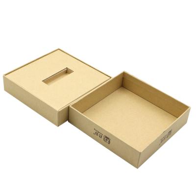 China Handmade Box For Mobile Case Covers Brown Color Stock Kraft Cardboard Paper Boxes Cell Phone Packaging for sale