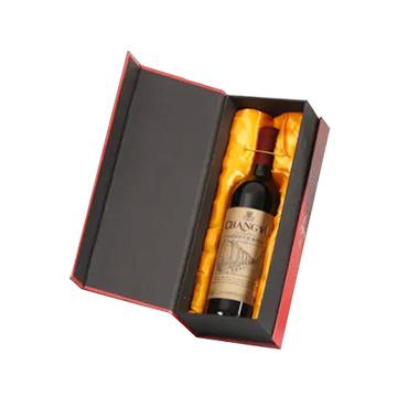 China Handmade Luxury Magnetic Wine Gift Box Square Wine Bottle Box Magnetic Cardboard Customized Packaging for sale