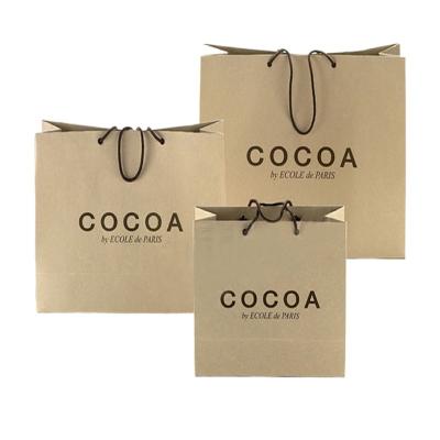 China Factory Direct Recyclable Low Price Brown Kraft Paper Recyclable Bag With Handles for sale