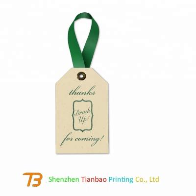 China Sustainable Fashion Design China Matt Gold Foil Custom Printing Hang Tag For Apparel for sale