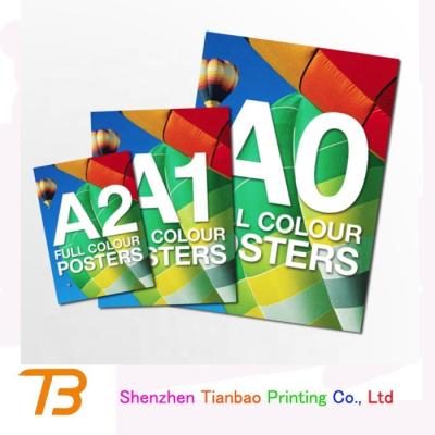 China Eco-friendly Easy A0 A1 A2 A3 A4 A5 Customized Size Flyer Poster Leaflet Booklet Printing for sale