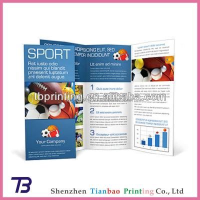 China Advertising Brochures Custom Brochure Advertising Paper Sample Design for sale