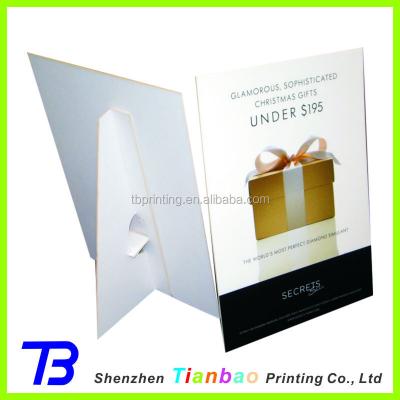 China Single Paper Counter Display Cards A4 A5 Counter Display Cards for sale