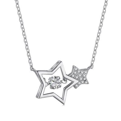 China High Quality CLASSIC Stone Star Dylam S925 Sterling Silver CZ Women's Pendent Necklaces for sale