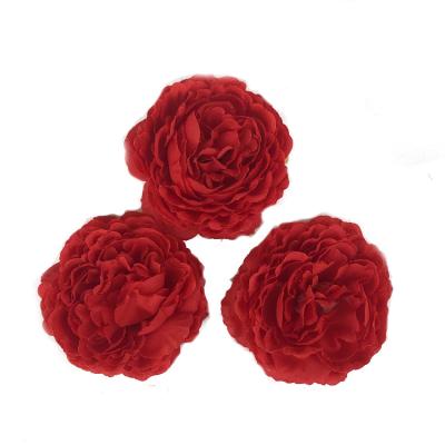 China Wholesale Eco-friendly Cheap Artificial Rose Peony Flower Hydrangea Silk Flower Heads Wedding Head for sale