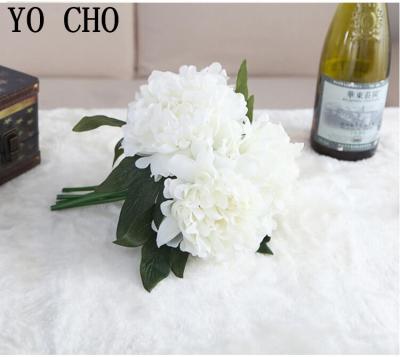 China Artificial Peony Flower YO CHO Home Wedding Decoration Table Centerpieces Romantic Artificial Flower Decorative Silk Peony for sale