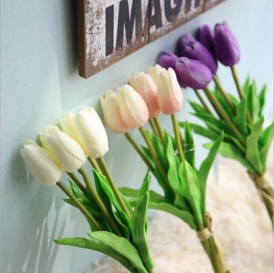 China Factory Direct Wholesale Eco-friendly Fake Flower Tulip Home Party Decorations DIY Wall Customized Cheap Artificial Flower Head for sale