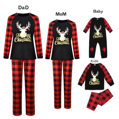 China 2021 Dad and Me Mom Christmas Updraft Christmas Family Pajamas Pajamas Sets Cotton Christmas Deer Printed Clothes Family Pajamas Outfits for sale