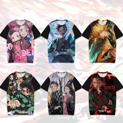 China Breathable Hot Sale Summer Round Neck Plus Size Anime Men's Custom T-shirts Graphic Casual Cartoon Link Dye Printing Short T-shirt for sale