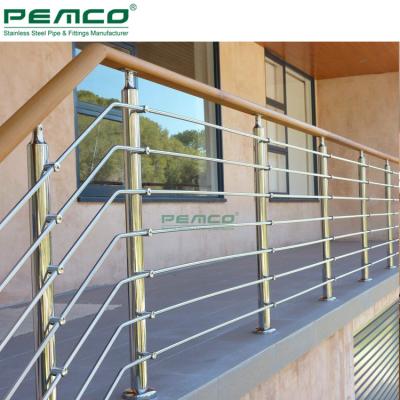 China Modern Wholesale Hospital Gill Stainless Steel Balcony Railing Tubular Design System For Veranda for sale