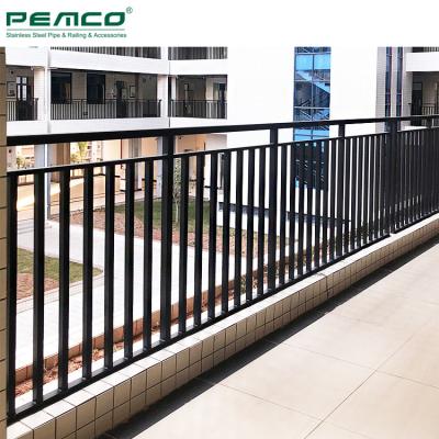 China Modern Cheap Price Deck Galvanizing Steel Pipe Balcony Black Galvanized Steel Handrail Railing Railing Designs for sale