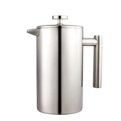 China Stocked 350ml French Press Stainless Steel Drop Shipping French Press Mug for sale