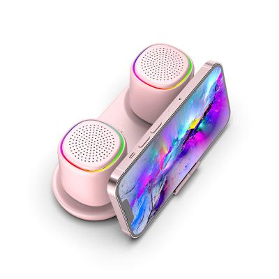 China New Subwoofer Mini Beautiful Music Wireless Portable BT Speaker Portable Led Speaker for sale