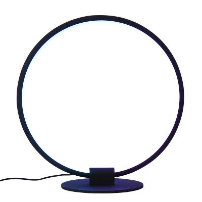 China Modern Nordic Modern Mood Light Circle Decor LED Circle Bedroom Living Room Atmosphere RGB Color Minimalist Home Table Light for sale