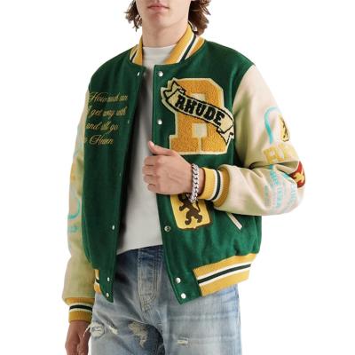 China Chenille embroidery logo sleeve baseball letterman varsity breathable custom jackets with chenille patches mens jacket for sale